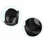 Lionelo - Scaun auto Bastiaan RWF Pozitie de somn, Protectie laterala, Rotire 360 grade, 0-36 Kg, Cu Isofix si Centura Top Tether, Conform cu standardul european de securitate ECE R44/04, Negru