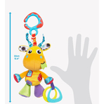 Jucarie pentru carucior, scoica auto si patut, Jerry Giraffe Munchimal, 32 cm, Playgro