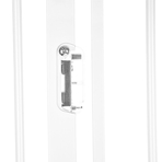 Lionelo - Poarta de siguranta prin presiune Truus Slim Led , Cu lumina Led cu senzor, 105 cm, Alb