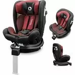 Lionelo - Scaun auto Braam Burgundy Pozitie de somn, Protectie laterala, Rotire 360 grade, 0-36 Kg, cu Isofix, Conform cu standardul european de securitate ECE R44/04, Rosu