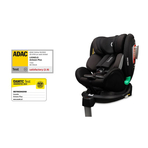 Lionelo - Scaun auto I-size Antoon Plus, Pozitie de somn, Protectie laterala, Rotire 360 grade, 0-18 kg, Cu Isofix si picior de sustinere, Negru, Testat ADAC, Conform cu standardul european de securitate ECE R129