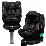 Lionelo - Scaun auto I-size Antoon Plus, Pozitie de somn, Protectie laterala, Rotire 360 grade, 0-18 kg, Cu Isofix si picior de sustinere, Negru, Testat ADAC, Conform cu standardul european de securitate ECE R129