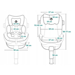 Lionelo - Scaun auto I-size Antoon Plus, Pozitie de somn, Protectie laterala, Rotire 360 grade, 0-18 kg, Cu Isofix si picior de sustinere, Negru, Testat ADAC, Conform cu standardul european de securitate ECE R129