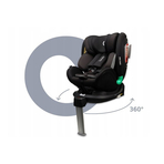 Lionelo - Scaun auto I-size Antoon Plus, Pozitie de somn, Protectie laterala, Rotire 360 grade, 0-18 kg, Cu Isofix si picior de sustinere, Negru, Testat ADAC, Conform cu standardul european de securitate ECE R129