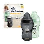 Biberon decorat Tommee Tippee, 340 ml, 2 buc, baieti