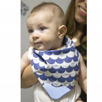 Baveta tip bandana cu jucarie dentitie (Culoare: Indigo)