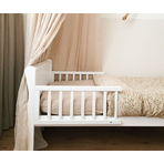 Pat din lemn masiv pentru Junior Noble Alb 160 80 cm