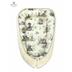 MimiNu - Cosulet bebelus pentru dormit, Baby Cocoon 75x55 cm, - Ecru Calm Forest Natural