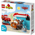 Set de construit - Lego Duplo, Distractie la Spalatorie cu Fulger McQueen si Mater 10996