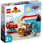 Set de construit - Lego Duplo, Distractie la Spalatorie cu Fulger McQueen si Mater 10996