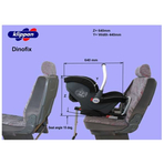 Scaun auto Klippan DINOFIX 0-13 Kg Black/Grey