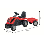 Tractor cu pedale si remorca Micromax MMX Alb