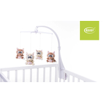 Carusel cu melodii 4Baby MUSICAL MOBILE Vulpi Maro/Bej F08