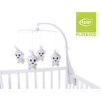 Carusel cu melodii 4Baby MUSICAL MOBILE Iepurasi Gri R08