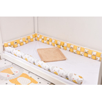 Aparatori cuburi pentru pat casuta Montesorri 90x200 cm model albinute galben
