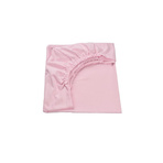 Set 3 cearsafuri alb roz si fetite + protectie impermeabila patut 90x40 50 cm