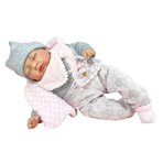 Papusa Artizanala cu miros de vanilie - Nou-nascut care doarme si plange(45 cm)