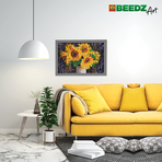 Set margele de calcat Beedz Art - Floarea soarelui