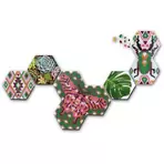 Set margele de calcat Beedz Art - Botanica cu placi hexagonale