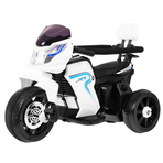 Motocicleta electrica cu pedale si maner parental HL108, alb
