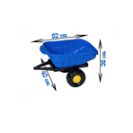 Remorca pentru tractor cu pedale, albastru
