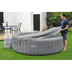 Jacuzzi gonflabil Bestway 6-8 persoane, diametru 236 cm, pompa de incalzire, husa de protectie, capacitate 1325 litri