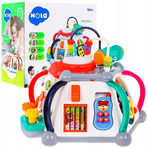 Jucarie cub interactiv senzorial cu 20 de mini jocuri si alte functii, Hola