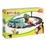 Set de constructie Unico Masha and the Bear, cu figurina Masha inclusa, 32 piese