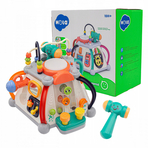 Jucarie cub interactiv senzorial cu 20 de mini jocuri si alte functii, Hola