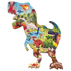 Puzzle de lemn - Dinozaurii, Ludattica, + 4 ani, 48 piese