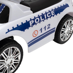 Masinuta premergator de politie, ride on Baby Mix cu maner parental, alb