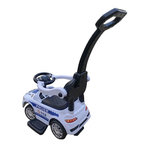 Masinuta premergator de politie, ride on Baby Mix cu maner parental, alb