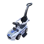 Masinuta premergator de politie, ride on Baby Mix cu maner parental, alb