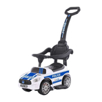 Masinuta premergator de politie, ride on Baby Mix cu maner parental, alb