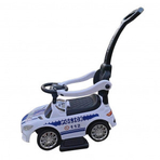 Masinuta premergator de politie, ride on Baby Mix cu maner parental, alb