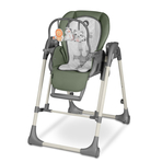 Lionelo - Scaun de masa si balansoar, 2 in 1, Laurice, Transformabil, Multifunctional, Inaltime si spatar reglabile, Cu melodii de leagan, 0 luni+, Conform cu standardele europene de securitate EN 14988, EN 16120, Verde