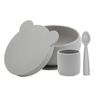 Set de hranire BWL I Minikoioi, 100% Premium Silicone – Powder Grey