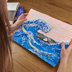 Set pictura 3D cu argila usoara, 30*40cm - Waves