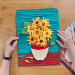 Set pictura 3D cu argila usoara, 30*40cm - Sunflowers