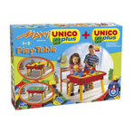 Set constructie Unico Plus Masuta cu 31 piese cu suport