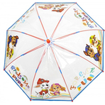 Umbrela Perletti Paw Patrol automata rezistenta la vant transparenta 42 cm