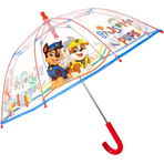 Umbrela Perletti Paw Patrol automata rezistenta la vant transparenta 42 cm
