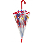 Umbrela Perletti Spiderman automata rezistenta la vant transparenta 45 cm