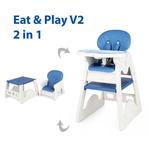 Scaun de masa transformabil Juju Eat&Play V2, Albastru