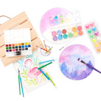 Bloc desen circular Watercolor Chroma Blends