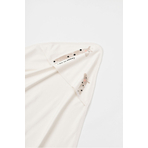 Paturica din bumbac organic Girafe, BabyCosy, Ecru, 85X85 cm