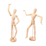 Figurina corp uman cu articulatii mobile, pe suport vertical, pentru pictura, desen