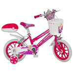 Bicicleta copii MITO Diana, roti 15 , roz alb, 4-6 ani