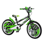 Bicicleta copii MITO BadKid, roti 20", negru verde, 7-10 ani