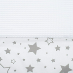 Paturica cu doua fete, Dimensiune mare 80x102 cm, Din materiale certificate Oeko Tex Standard 100, New Baby, Waffle white stars